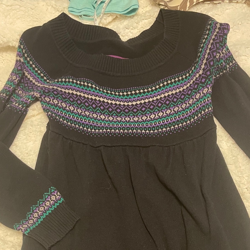 Tildon babydoll mini sweater dress women’s medium - Picture 6 of 10